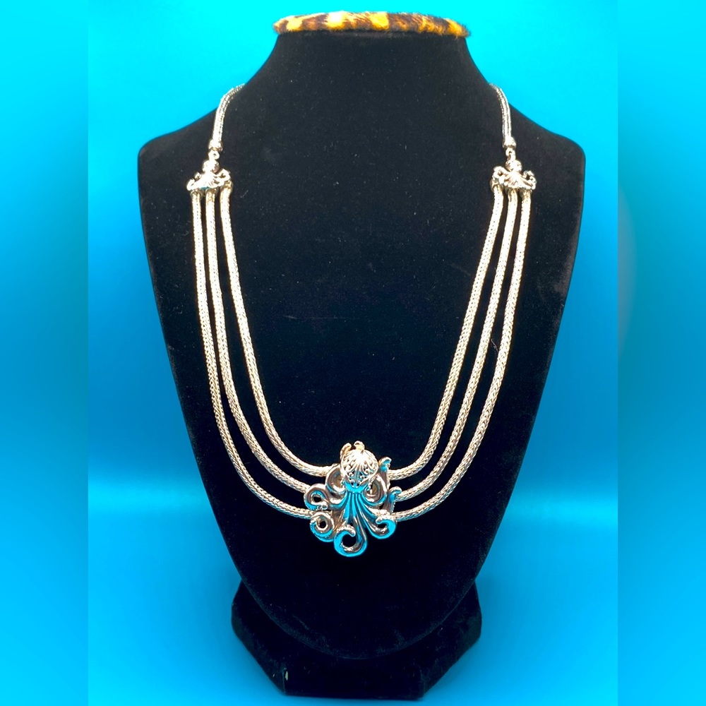 NWT D’Joy Octopus Necklace In Sterling Silver